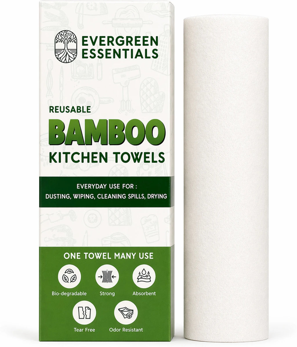 Reusable Bamboo Kitchen Towel – 20 Sheets