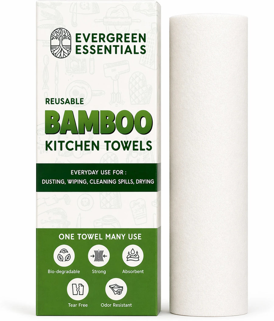 Reusable Bamboo Kitchen Towel – 20 Sheets