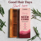 Dual Bristle – Lilly Neem Comb (Rosemary Oil treated)