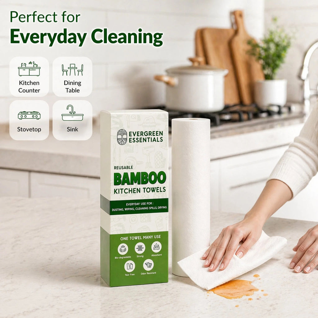 Reusable Bamboo Kitchen Towel – 20 Sheets
