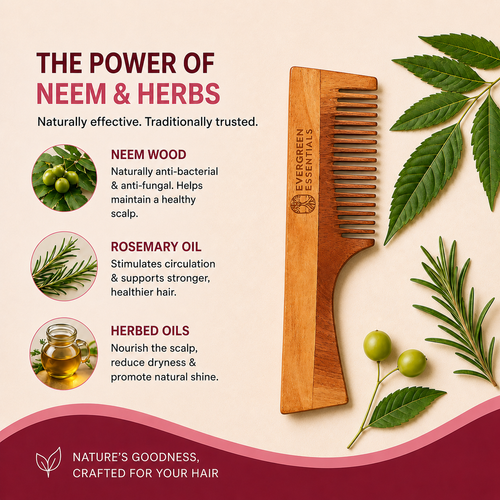 Handle - Neem Comb (Rosemary Oil treated)