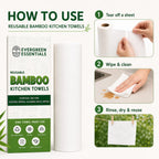 Reusable Bamboo Kitchen Towel – 20 Sheets