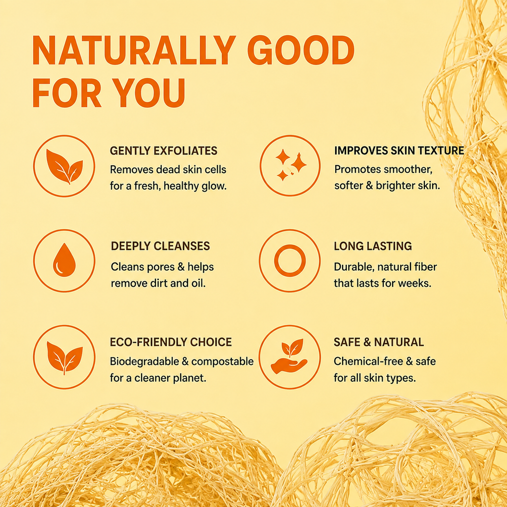 Sun Dried Loofah - Twin Pack