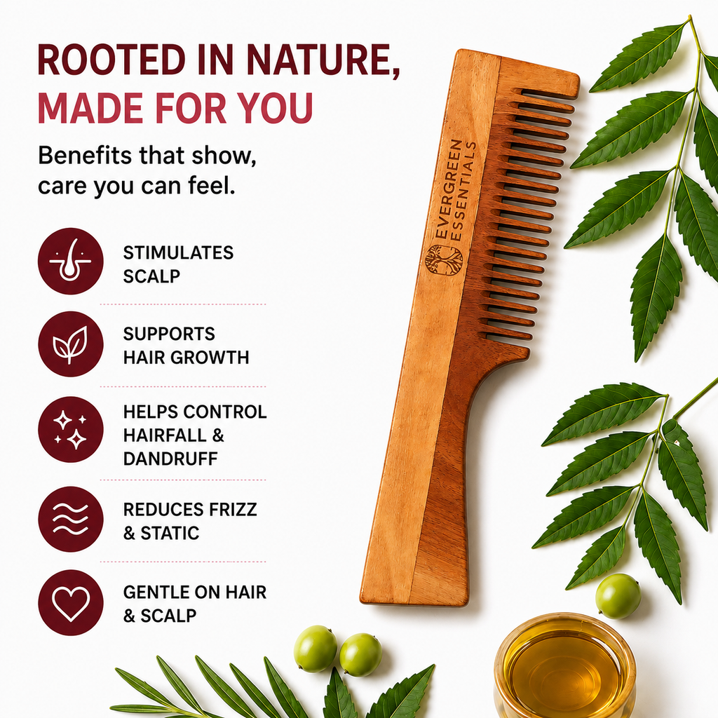 Handle - Neem Comb (Rosemary Oil treated)