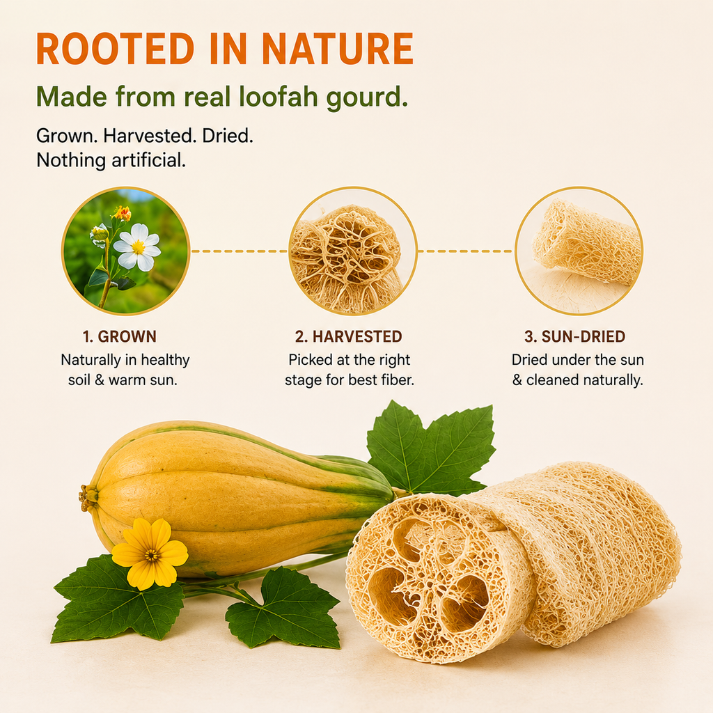 Sun Dried Loofah - Twin Pack