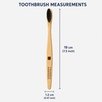 Bamboo Toothbrush, Extra Soft, Pack of 6 | Charcoal Activated Bristles